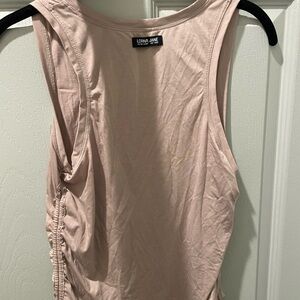 Lorna Jane crop tan active wear top